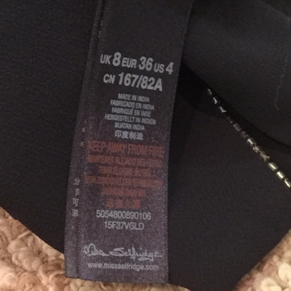 Miss Selfridge Black and Gold Star Tank 6 - Picture 5 of 6